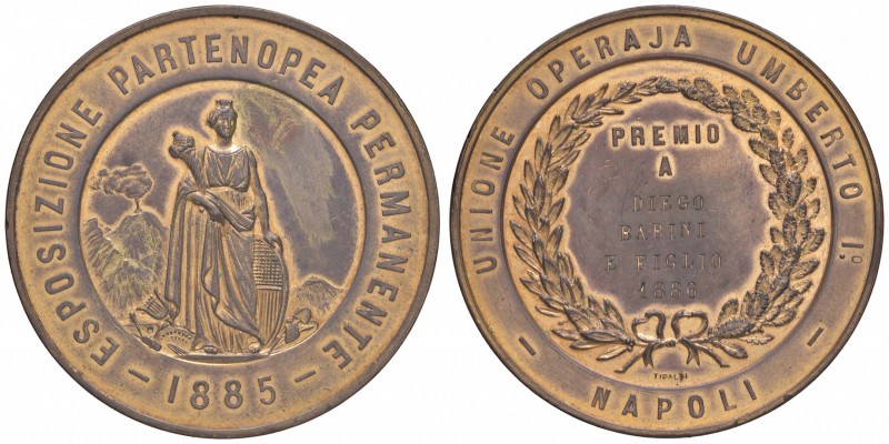 Medaglia 1885 - Per l’esposizione Partenopea permanente di Napoli - Unione Opera...