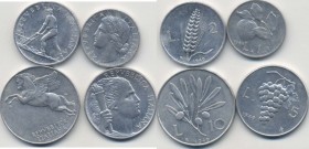 REPUBBLICA ITALIANA 1, 2, 5 e 10 Lire 1949 - IT Lotto di quattro monete
BB-qFDC