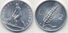 REPUBBLICA ITALIANA 2 Lire 1950 - Nomisma 371 IT
FDC