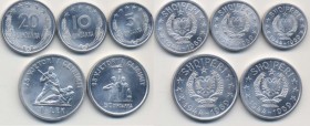 ALBANIA Serie 1969. Lotto di cinque monete
FDC