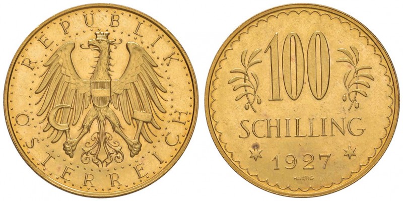 AUSTRIA 100 Schilling 1927 - KM 2842; Fr. 520 AU (g 23,53)
qFDC