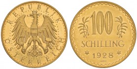 AUSTRIA 100 Schilling 1928 - KM 2842; Fr. 520 Au (g 23,56) Minimi graffietti
qFDC