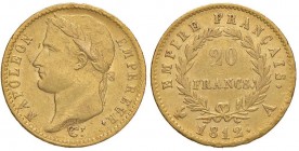 FRANCIA Napoleone (1804-1814) 20 Francs 1812 A - KM 695; Fr. 516; Gad. 1025 AU (g 6,42) Colpi al bordo
BB