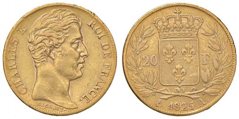 FRANCIA Charles X (1824-1830) 20 Francs 1825 A - KM 726; Fr. 520; Gad. 1029 AU (...