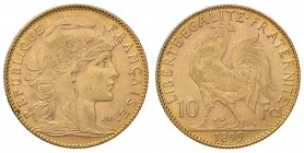 FRANCIA 10 Francs 1899 - KM 846; Gad. 1017 AU (g 3,25)
SPL