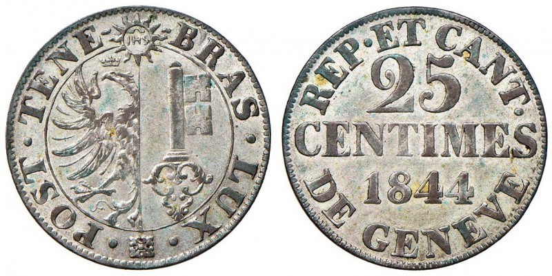 SVIZZERA Ginevra - 25 Centimes 1844 - HMZ2 2-365b MI (g 3,78)
qSPL