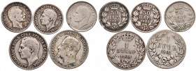 Lotto di cinque monete come da foto
MB