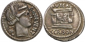 Ancient coins
RÖMISCHEN REPUBLIK / GRIECHISCHE MÜNZEN / BYZANZ / ANTIK / ANCIENT / ROME / GREECE

Roman Republic. L. Scribonius Libo. Denar 62 r. p...