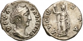 Ancient coins
RÖMISCHEN REPUBLIK / GRIECHISCHE MÜNZEN / BYZANZ / ANTIK / ANCIENT / ROME / GREECE

Roman Empire. Faustyna I (138-141). Denar po 141,...