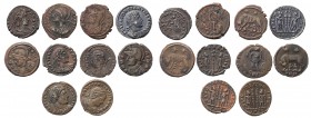 Ancient coins
RÖMISCHEN REPUBLIK / GRIECHISCHE MÜNZEN / BYZANZ / ANTIK / ANCIENT / ROME / GREECE

Roman Empire. Follis IV wiek AE -17, group 10 szt...