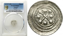 Medieval coins 
POLSKA/POLAND/POLEN/SCHLESIEN/GERMANY

Bolesław lll Krzywousty. Denar PCGS MS63 (MAX NOTE) - EXCELLENT EGZEMPLARZ 

Aw.: Rycerz p...