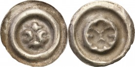 Medieval coins 
POLSKA/POLAND/POLEN/SCHLESIEN/GERMANY

Silesia. Brakteat szeroki, druga połowa XIII wieku - RZADKA 

Aw.: Dwie głowy i dwie gałąz...