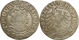 Sigismund I Old
POLSKA/ POLAND/ POLEN/ LITHUANIA/ LITAUEN

Zygmunt I Stary. Grosz (Groschen) 1531, Torun 

Końcówki napisów PRV / PRVSS. Miecz z ...