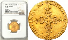Henryk III of France
POLSKA/ POLAND/ POLEN/ LITHUANIA/ LITAUEN

Henryk Walezy. Ecu d’or 1575 A NGC AU55 (MAX NOTE) 

Aw.: Pod koroną tarcza herbo...
