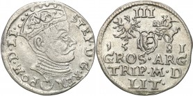 COLLECTION of Polish 3 grosze
POLSKA/ POLAND/ POLEN/ LITHUANIA/ LITAUEN

Stefan Batory. Trojak 3 Grosze (Groschen) 1581, Vilnius 

Odmiana trojak...