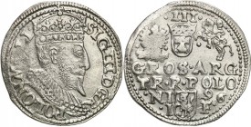 COLLECTION of Polish 3 grosze
POLSKA/ POLAND/ POLEN/ LITHUANIA/ LITAUEN

Zygmunt III Waza. Trojak 3 Grosze (Groschen) 1596, Olkusz 

Odmiana z PO...