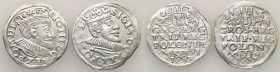 COLLECTION of Polish 3 grosze
POLSKA/ POLAND/ POLEN/ LITHUANIA/ LITAUEN

Zygmunt III Waza. Trojak 3 Grosze (Groschen) 1591, Poznan, group 2 coins ...