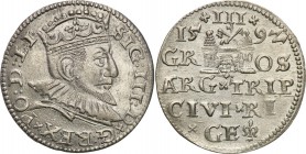 COLLECTION of Polish 3 grosze
POLSKA/ POLAND/ POLEN/ LITHUANIA/ LITAUEN

Zygmunt III Waza. Trojak 3 Grosze (Groschen) 1592, Riga 

Piękny połysk ...