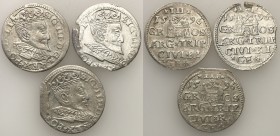 COLLECTION of Polish 3 grosze
POLSKA/ POLAND/ POLEN/ LITHUANIA/ LITAUEN

Zygmunt III Waza. Trojak 3 Grosze (Groschen) 1596, Riga, group 3 coins 
...