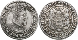 Sigismund III Vasa 
POLSKA/ POLAND/ POLEN/ LITHUANIA/ LITAUEN

Zygmunt III Waza. Ort (18 Grosz (Groschen)) 1618, Gdansk / Danzig 

Aw.: Popiersie...