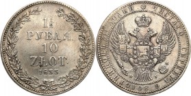 Poland XIX century / Russia 
POLSKA/ POLAND/ POLEN/ RUSSIA/ RUSSLAND/ РОССИЯ

Poland XlX w. /Russia. Nicholas I. 1 1/2 Rubla = 10 zloty 1833 НГ, Pe...