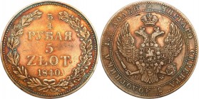Poland XIX century / Russia 
POLSKA/ POLAND/ POLEN/ RUSSIA/ RUSSLAND/ РОССИЯ

Poland XIX w./Russia. Nicholas I. 3/4 Rubla = 5 zloty 1840, Warszawa ...