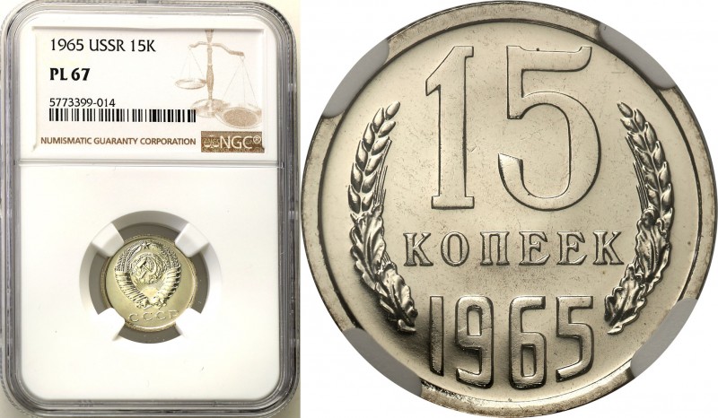 Russia 
RUSSIA/ RUSSLAND/ РОССИЯ

Russia, ZSRR. 15 Kopek (kopeck) 1965 NGC PL...