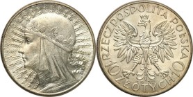 Poland II Republic
POLSKA/ POLAND/ POLEN / POLOGNE / POLSKO

II RP. 10 zlotych 1932 Women Head (ze znakiem) 

Piękny połysk menniczy.

Details:...