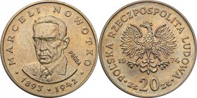 Probe coins Polish People Republic (PRL) and Poland
POLSKA / POLAND / POLEN / PATTERN / PROBE / PROBA

PRL. PROBE CuNi 20 zlotych 1974 Marceli Nowo...