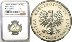 Probe coins Polish People Republic (PRL) and Poland
POLSKA / POLAND / POLEN / PATTERN / PROBE / PROBA

PRL. PROBE Nickel 20 zlotych 1989 napis PROB...