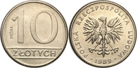 Probe coins Polish People Republic (PRL) and Poland
POLSKA / POLAND / POLEN / PATTERN / PROBE / PROBA

PRL. PROBE Nickel 10 zlotych 1989 

Piękny...