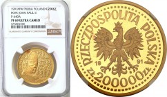 Polish Gold Coins since 1990
POLSKA / POLAND / POLEN / GOLD / ZLOTO

III RP. PROBE GOLD 200.000 zlotych 1991 John Paul II Pope Ołtarz NGC PF69 ULTR...
