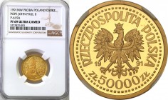 Polish Gold Coins since 1990
POLSKA / POLAND / POLEN / GOLD / ZLOTO

III RP. PROBE GOLD 50.000 zlotych 1991 John Paul II Pope Ołtarz NGC PF69 ULTRA...