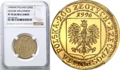 Polish Gold Coins since 1990
POLSKA / POLAND / POLEN / GOLD / ZLOTO

III RP. 200 zlotych 1996 Tysiąclecie Miasta Gdańska NGC PF70 ULTRA CAMEO (MAX ...