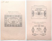 Bonds and Shares
POLSKA / POLAND / POLEN / POLSKO / POLOGNE

Austria. Banknotee designs 25, 50, 100 gulden 1825 

Wydrukowane na arkuszu papieru ...