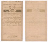 Banknotes
POLSKA / POLAND / POLEN / POLSKO / POLOGNE

Kosciuszko Insurrection. 25 zlotych 1794 seria A 

Seria A,numeracja 30385. Papier bez znak...