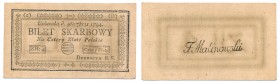 Banknotes
POLSKA / POLAND / POLEN / POLSKO / POLOGNE

Kosciuszko Insurrection 4 zlote 1794 - 2 seria D 

 Piękny stanzachowania. Sztywny, świeży ...
