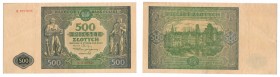 Banknotes
POLSKA / POLAND / POLEN / POLSKO / POLOGNE

500 zlotych 1946 seria B 

Kilkukrotnie załamany, zagniecenia. Czysty papier. Rzadszy bankn...