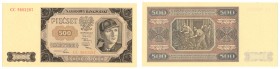 Banknotes
POLSKA / POLAND / POLEN / POLSKO / POLOGNE

500 zlotych 1948 seria CC 

Wyśmienicie zachowany egzemplarz. Sztywny papier bez zagnieceń ...