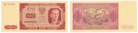 Banknotes
POLSKA / POLAND / POLEN / POLSKO / POLOGNE

100 zlotych 1948 seria KR 

Wyśmienicie zachowany egzemplarz. Sztywny papier bez zagnieceń ...
