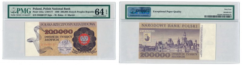 Banknotes
POLSKA / POLAND / POLEN / POLSKO / POLOGNE

PRL. 200.000 zlotych 19...