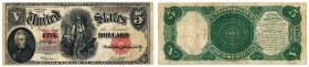 Banknotes
WORLD BANKNOTES / PALESTINE / IRAQ / USA

United States / USA. 5 $ dollars 1907 Legal Tender, Large size, seria K 

Podpisy Speelman, W...