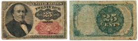 Banknotes
WORLD BANKNOTES / PALESTINE / IRAQ / USA

United States / USA. 25 cents 1874 Fractional Currency, Red Seal 5 emisja (1874-1876) 

Liczn...