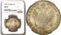Austria
WORLD COINS

Austria, Franz Joseph I. 2 floreny 1878, Wiedeń NGC MS64 

Druga najwyższa nota gradingowa na świecie. Tylko jeden egzemplar...