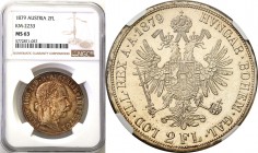 Austria
WORLD COINS

Austria, Franz Joseph I. 2 floreny 1879, Wiedeń NGC MS63 

Wyśmienicie zachowany egzemplarz z kolorową patynąpodkreślającą d...