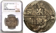Bolivia
WORLD COINS

Boliwia. Filippo IV (1621-1665). 8 real b.d. (1626-1648) NGC VF25 

Patyna. Przyzwoity stan zachowania jak na ten typ monety...