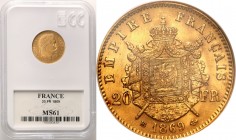 France
WORLD COINS

France. Napoleon III 20 francs 1869 BB Strasbourg GCN MS61 

Piękny, menniczy egzemplarz. Wspaniały połysk i delikatna patyna...