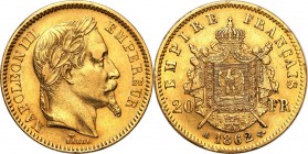 France
WORLD COINS

France. Napoleon III 20 francs 1862 BB , Strasbourg 

Mennica BB , Strasbourg. Bardzo ładnie zachowany egzemplarz, delikatna ...
