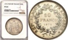 France
WORLD COINS

France. 10 francs 1972 Piedfort (Piefort) NGC PF63 

Piedfort - podwójna grubość monety. Piękny menniczy egzemplarz ze wspani...