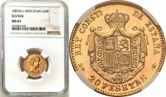 Spain
WORLD COINS

Spain. Alfons XIII. 20 Pesetas 1887 nowe bicie (1961 r.) NGC MS63 

Wyśmienicie zachowana moneta w amerykańskim gradingu NGC z...